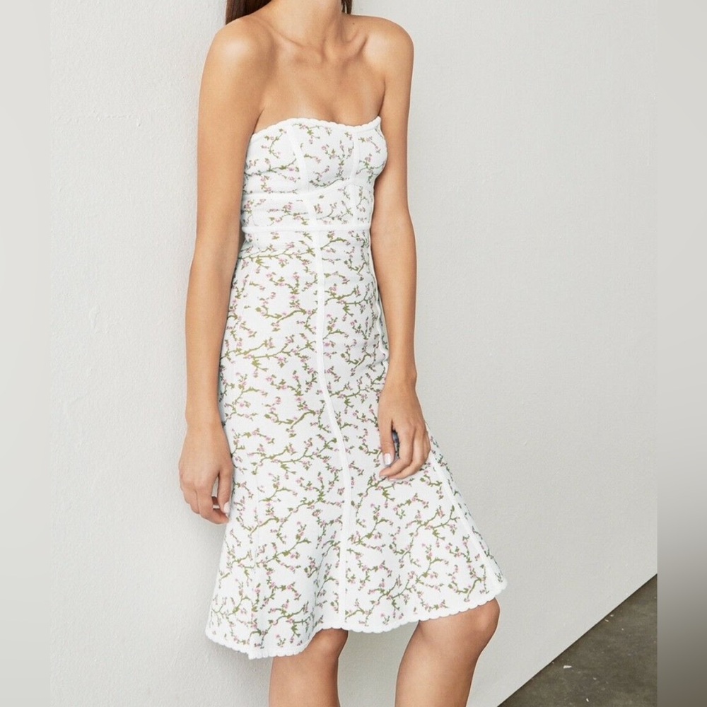 BCBG MaxAzria strapless floral knitted dress, XS